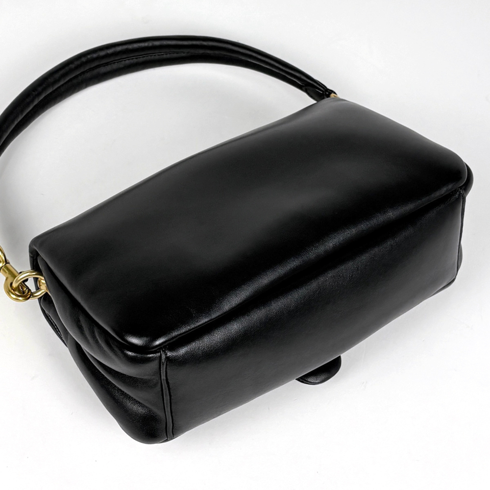 Coach Pillow Tabby 26 Handbag, 2-Way, Leather, Black, C0772, Women's - Picture 2 of 7